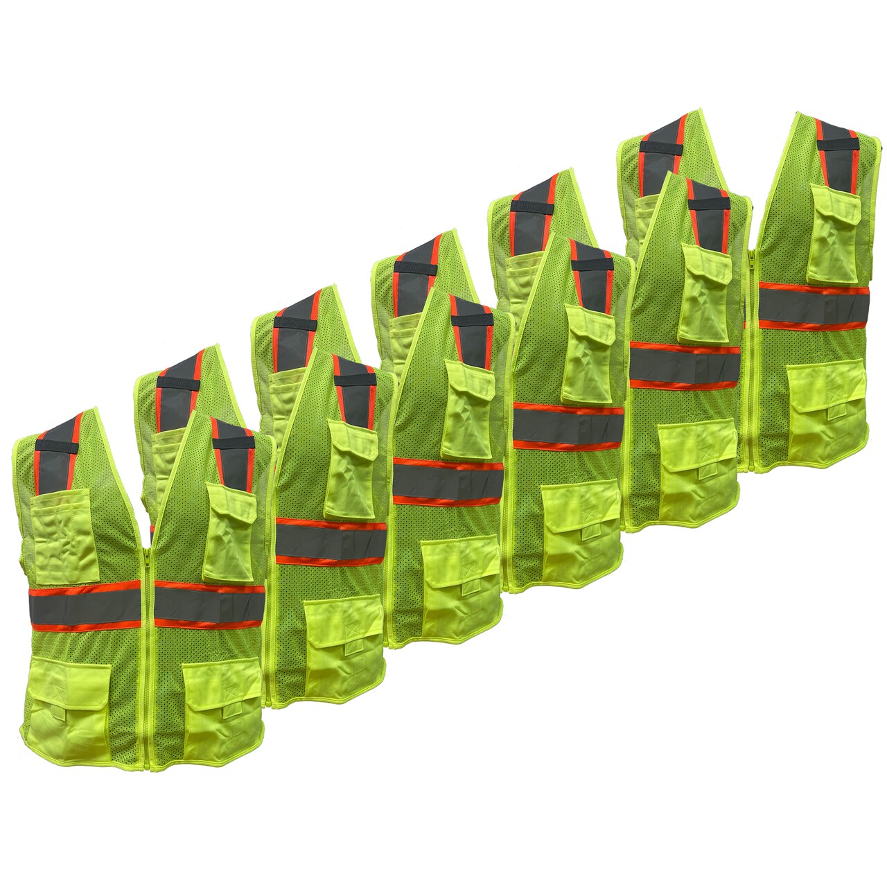 RADYAN® High Visibility Safety Vest with Zipper Reflective Jacket
